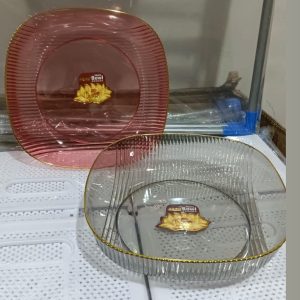 3 unidades de ensaladera borde dorado